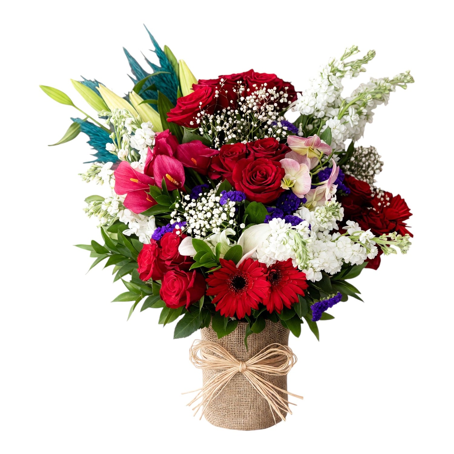Bakır — Kırmızı Gül & Gerbera Aranjmanı