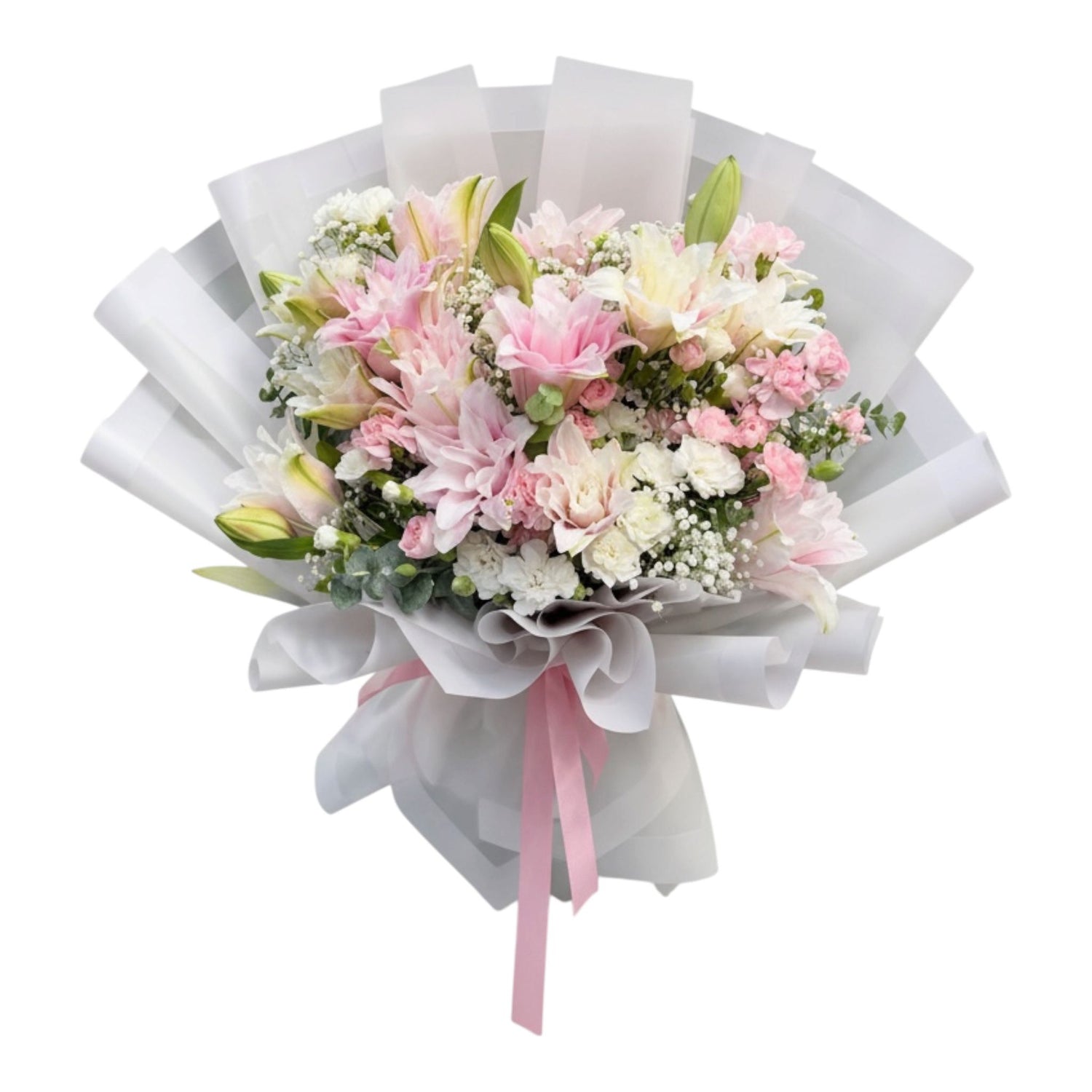 Melek — Pembe & Beyaz Buket