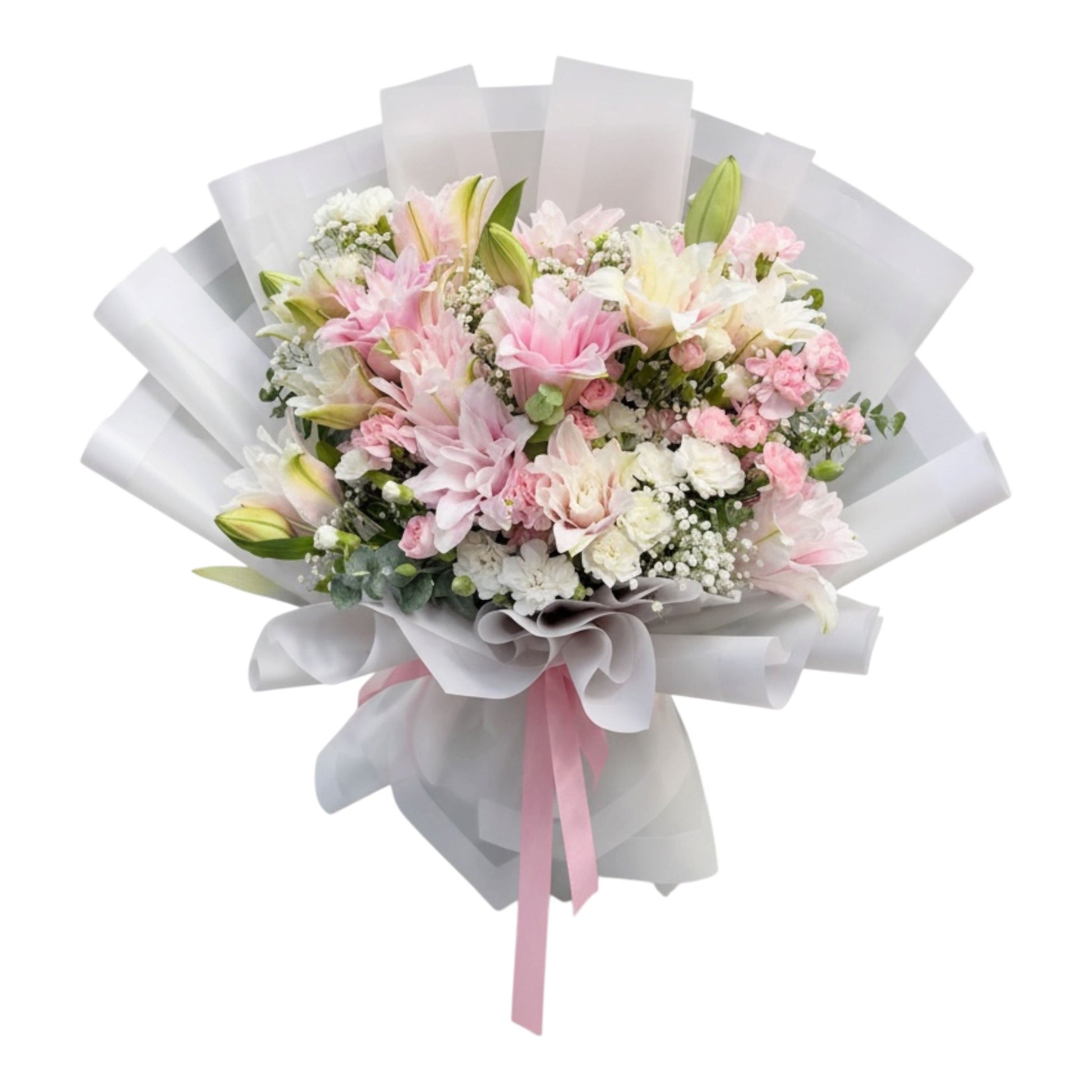 Melek — Pembe & Beyaz Buket