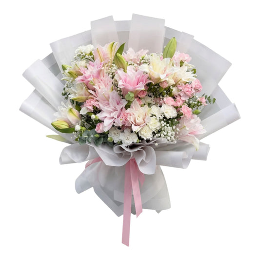 Melek — Pembe & Beyaz Buket